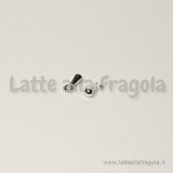 4 Charms goccia in metallo silver plated 7x3mm per catene allungamento