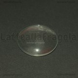 Cabochon in vetro trasparente tondo effetto lente 35mm