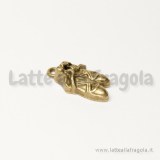 Charm scarpette danza in metallo color bronzo 19x11mm