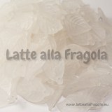 15 Foglie in lucite bianco opaco18x11mm