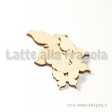 Farfalla in legno naturale 20mm