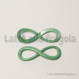 Connettore Simbolo Infinito in metallo verde rame 30x10mm