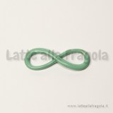 Connettore Simbolo Infinito in metallo verde rame 30x10mm