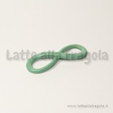 Connettore Simbolo Infinito in metallo verde rame 30x10mm