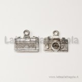 Charm macchina fotografica in metallo argento antico 15.5x14mm