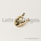 Ciondolo apribile filigranato gold plated goccia 22x12mm