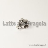 Ape foro largo in metallo argento antico 15x12mm