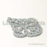 Ciondolo Candeliere Filigrana 55x45mm in resina Blu Polvere