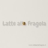 200 Perle lisce in metallo gild plated 2mm