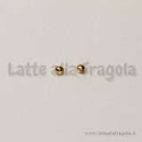 200 Perle lisce in metallo gold plated 2mm