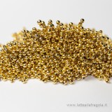 200 Perle lisce in metallo gild plated 2mm