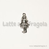 Charm Dorothy Mago di Oz in metallo argento antico 26x11mm