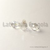 Goccia in Vetro Cristal AB sfaccettato con foro passante 11x8mm