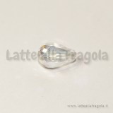 Goccia in vetro Cristal AB con foro passante 11x8mm