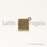 Charm passaporto in metallo color bronzo 18x12mm