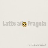 50 schiaccini in metallo gold plated 4mm