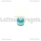 5 Perle in Ceramica Azzurro 8mm