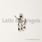 Charm uomo di latta in metallo argento antico 25x13mm