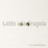 100 Strass taglio diamante colore Verde 2.4x1mm