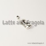 Charm biberon in metallo argento antico 24x9mm