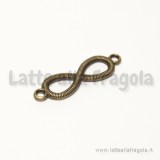 Connettore infinito in metallo color bronzo 32x10mm