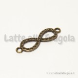 Connettore infinito in metallo color bronzo 32x10mm