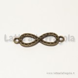 Connettore infinito in metallo color bronzo 32x10mm