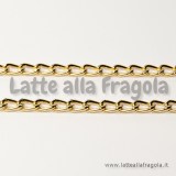 1 metro di Catena in Alluminio Gold Plated maglia ritorta 6x3.5mm