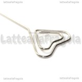 Porta memo in metallo forma cuore 12.8cm