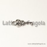 Charm chiave in metallo argento antico 18x8mm