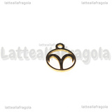 Charm Segno Zodiacale Ariete in Acciaio Inox Dorato 13.4x10.8mm 