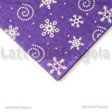 Foglio in Feltro Viola Fantasia Neve 30x30cm spessore 1mm