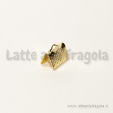 Capocorda per organza in metallo gold plated 10x8mm