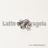 Spaziatore double-face ape in metallo argento antico 14x12mm