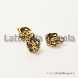 Portapendente filigranato in metallo oro antico 12x6mm