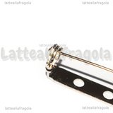 5 Basi Spilletta in Acciaio Inox 33x5mm