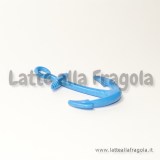 Ciondolo Ancora in metallo smaltato azzurro 33x25mm