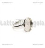 Base anello in Acciaio inox regolabile con base tonda 16mm