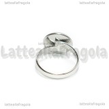 Base anello in Acciaio inox regolabile con base tonda 12mm