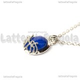 Collana Diario di un vampiro ciondolo Katherine Pierce in resina e metallo argentato