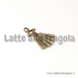 Charm vestito di Cenerentola in metallo color bronzo 21x14mm