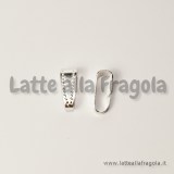 Contromaglia per ciondoli in metallo Silver Plated 11x4mm