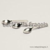 3 Cucchiaini per miniature in metallo argentato 20mm