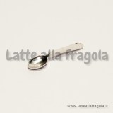 5 Cucchiaini per miniature in metallo argentato 20mm