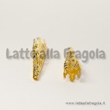 Coppetta filigranata a cono in metallo gold plated 40x9mm