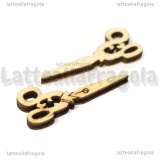 5 Forbici in legno naturale 30x13mm