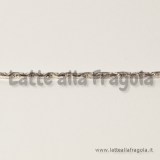 1 metro di Catena cobra in ottone silver plated 1.2mm