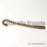 Segnalibro in metallo color bronzo decori in rilievo 80mm