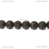 5 Perle in Pietra Lavica 8mm