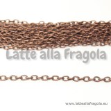 1 metro di Catena maglia ovale 3x2mm color rame